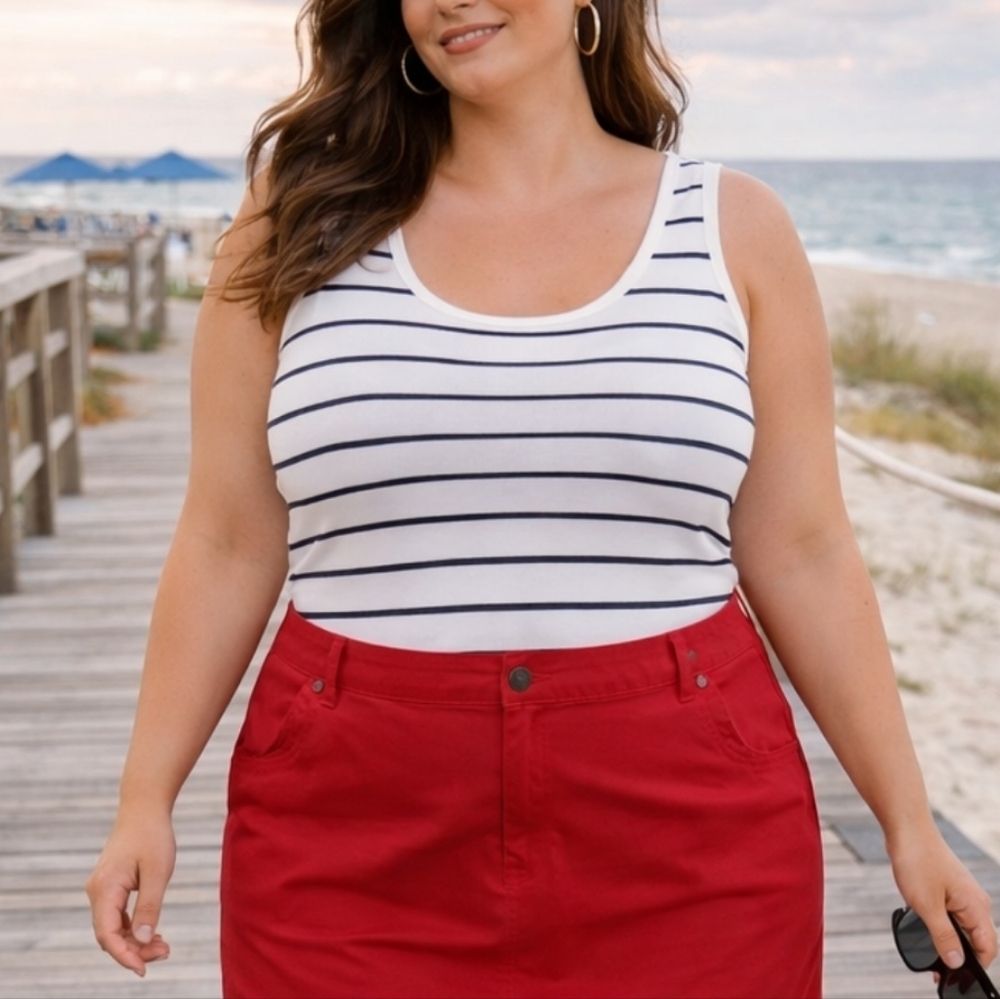 Talbots Cherry Red Skirt Size 22WP New